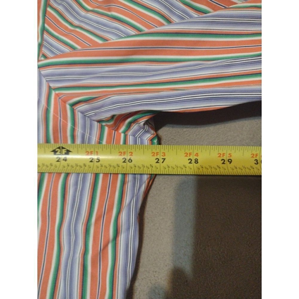 Men's Ralph Lauren Classic Fit Vertical Striped MultiColor XLT L/S Shirt X-Large - Picture 10 of 11